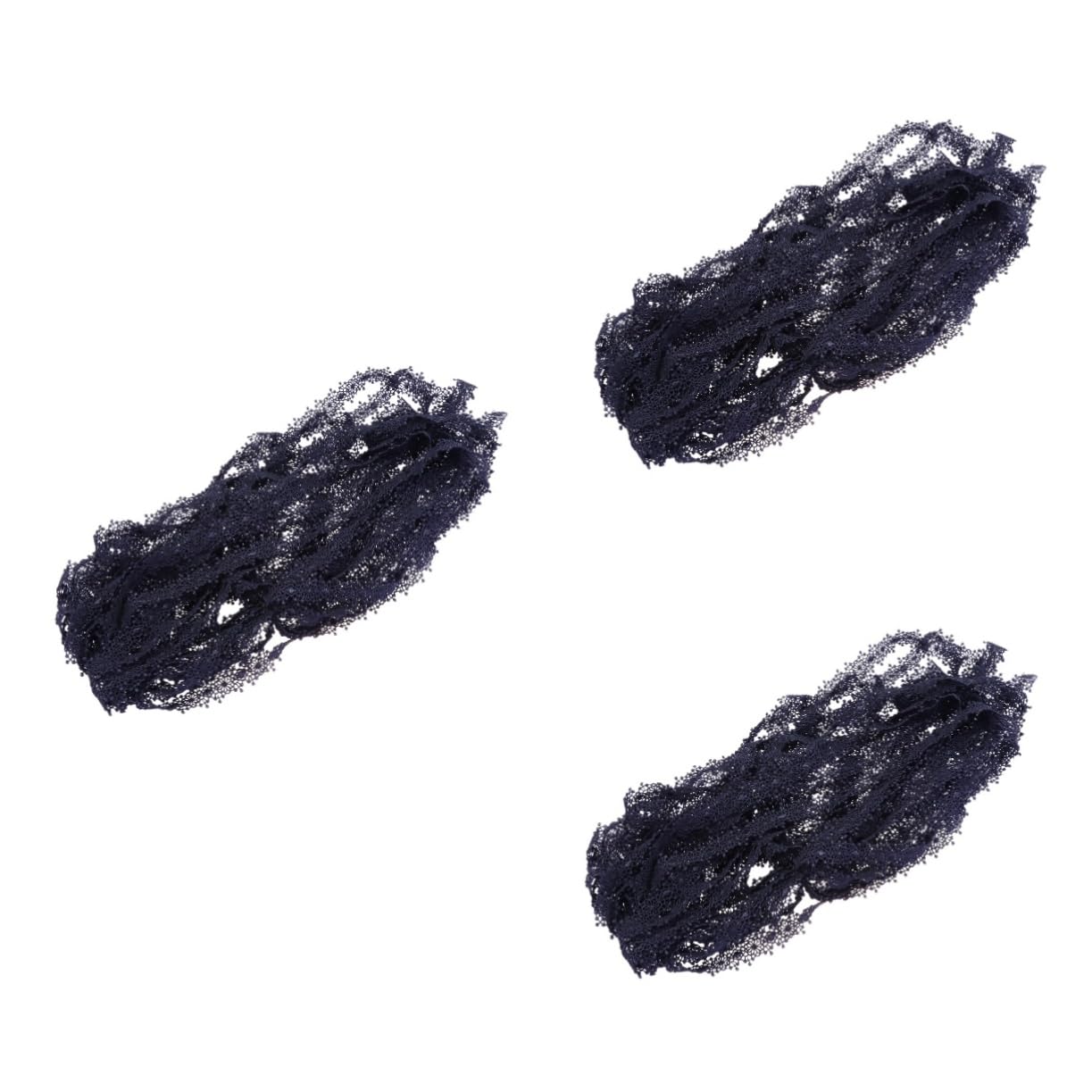 Tofficu 3piezas Ribete De Encaje Negro De Yardas Decoración De Bordes Para Ropa y Manualidades Para Bodas y Fiestas Material Suave y Fácil De Cortar