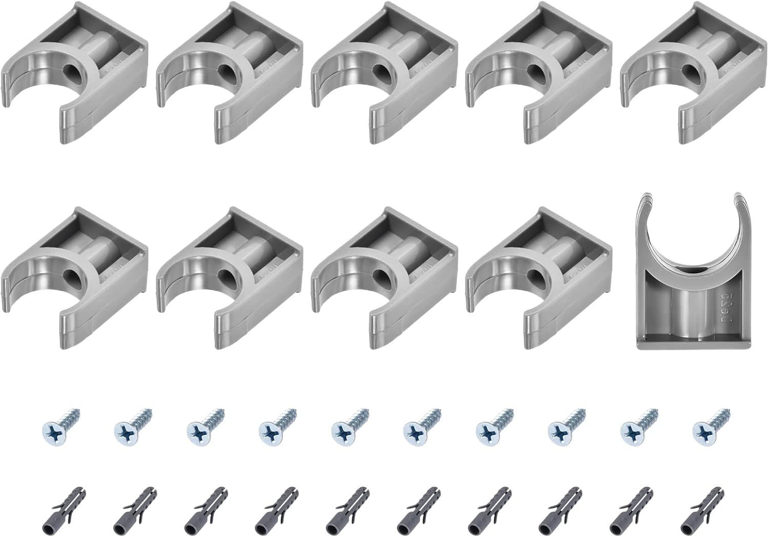 METALLIXITY PVC Water Pipe Clips (25mm/0.98") 30Pcs, Plastic U Shaped