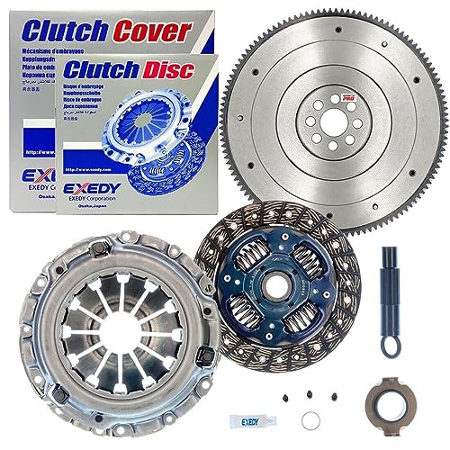 Exedy Clutch Kit KHC10 with ClutchMaxPRO Flywheel Replacement for 2002-2015 Accord Civic Si Acura CSX ILX RSX TSX K20 K24 2.0L 2.4L (CPKHC10-FW167208-EK)
