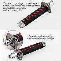 Vista 3 de zipelo Pomo de palanca de cambios estilo espada de samurái, pomo de cambio corto de 6 pulgadas (15 cm) con 4 adaptadores, palanca de cambio