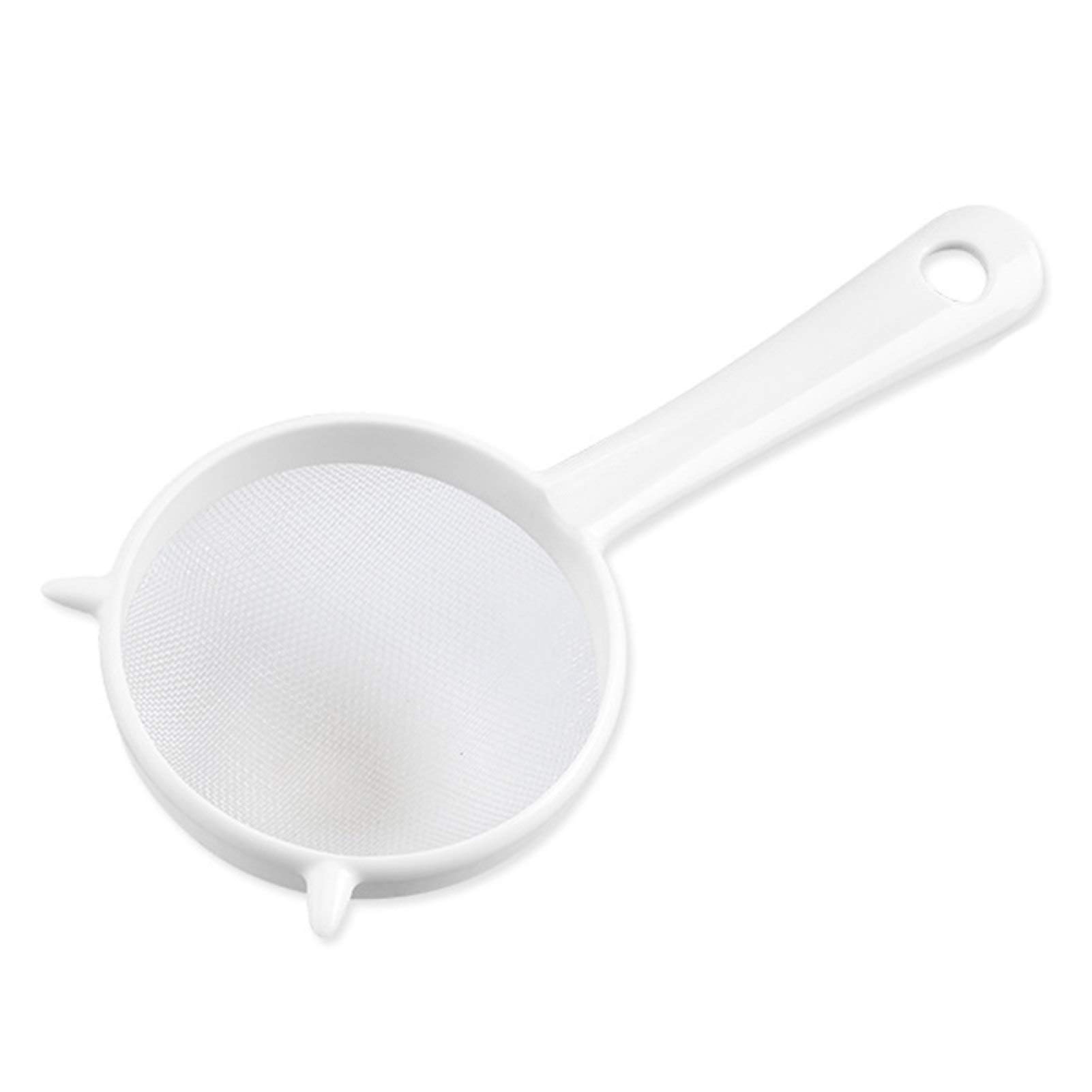 Kitchen Handheld Plastic Screen Mesh Tea Leaf Strainer Flour Sieve Colander - White Large - Kitchen Tools & Gadgets - Birthday Gifts Christmas Stocking Filler Gifts Valentines Gifts Easter Gifts