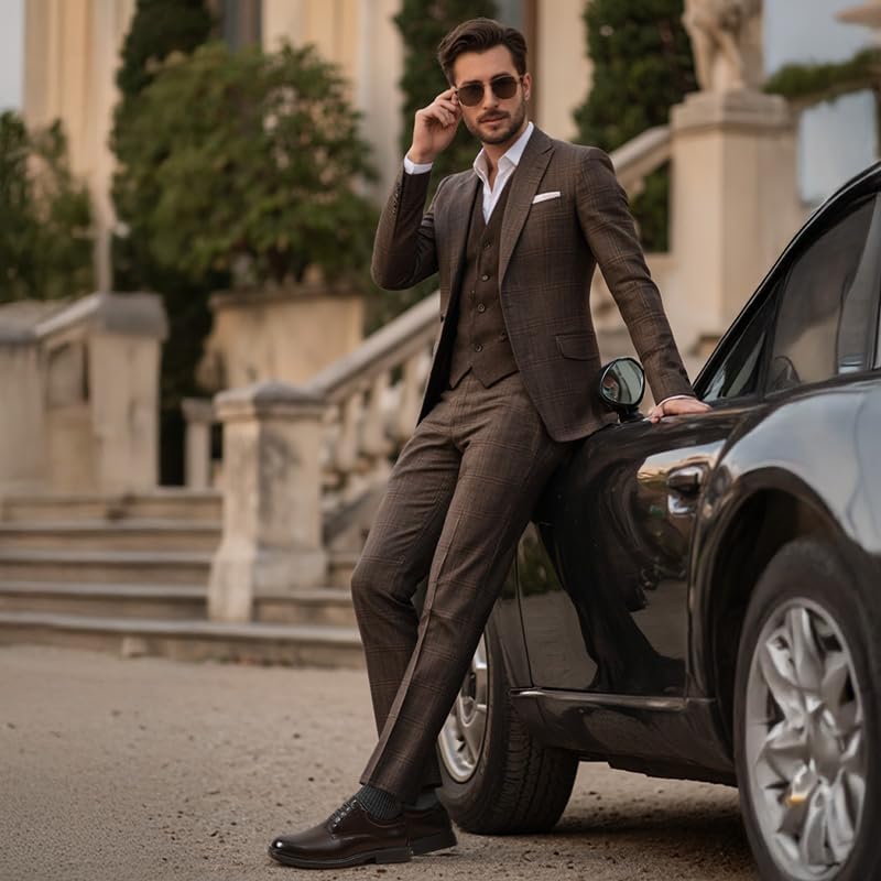 Bruno Marc Men's Business Shoes Derby Lace-Up Shoes Suit Shoes Leather with Oxford Lining - Image 2