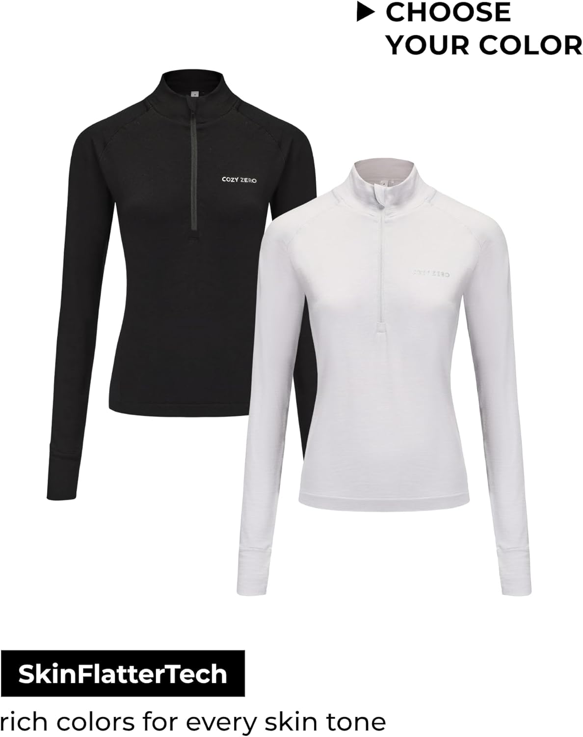 COZYZERO Women’s Merino Wool Half-Zip Baselayer Long Sleeve - Ultrafine Soft, Thermal, Breathable for Skiing and Snow Sports - Image 5