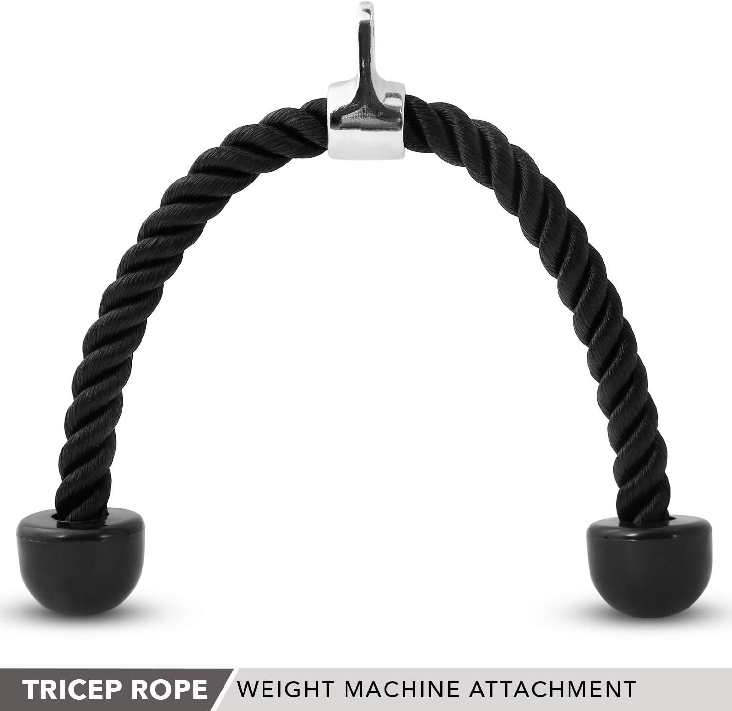 Day 1 Fitness Cable Attachments Choose from 5 Single Unit Options - V-Shaped Bar, Rotating Straight Bar, Tricep Rope, D-Handle, Double D-Handle, OR 4 PC Combo Set - for Weightlifting, Exercise