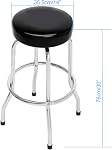 Duramex 2PCS Tabouret de guitare Taboureau de bar pivotant Garage Siège de magasin, Noir 16" L x 16" W x 30" H
