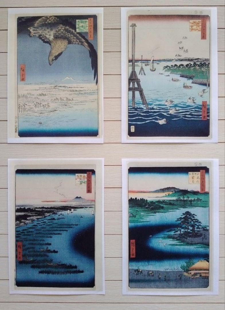 【特価】歌川広重作「名所江戸百景」冬の部　全20点　浮世絵版画・越前和紙複製画 特価】歌川広重作「名所江戸百景」冬の部 全20点 浮世絵版画