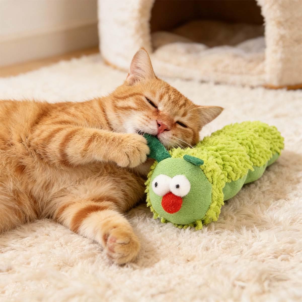Cat Toys,Catnip Toys for Cats,Caterpillar Cat Toy for Indoor Cats, Chew Toy for Dental Health-image-11