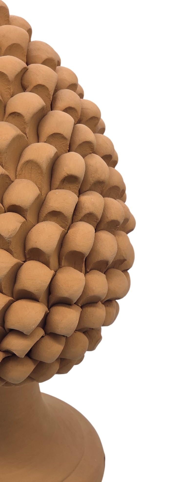 sicilia bedda - Pigna Siciliana in Terracotta - Prodotto Artigianale Realizzato a Mano - Ornamento per Casa, Ufficio e Giardino (Altezza 45 Centimetri)