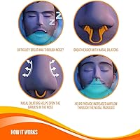 Vista 2 de Dilatadores nasales para ronquidos, dilatador nasal antironquidos para respirar, versión más dura mejorada, ayuda para respirar nariz, dilatador