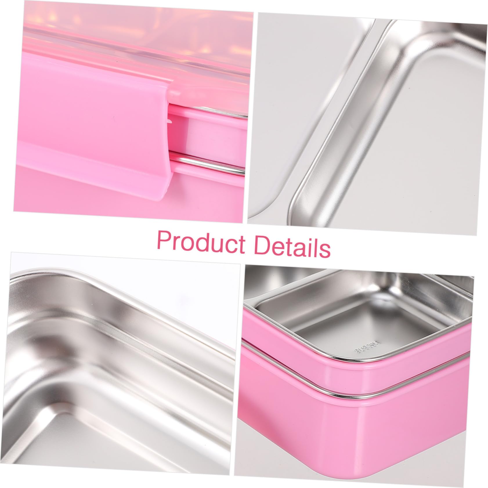 NOLITOY Boîte à Lunch Compartimentée Thermique en Acier Inoxydable 304 Rose