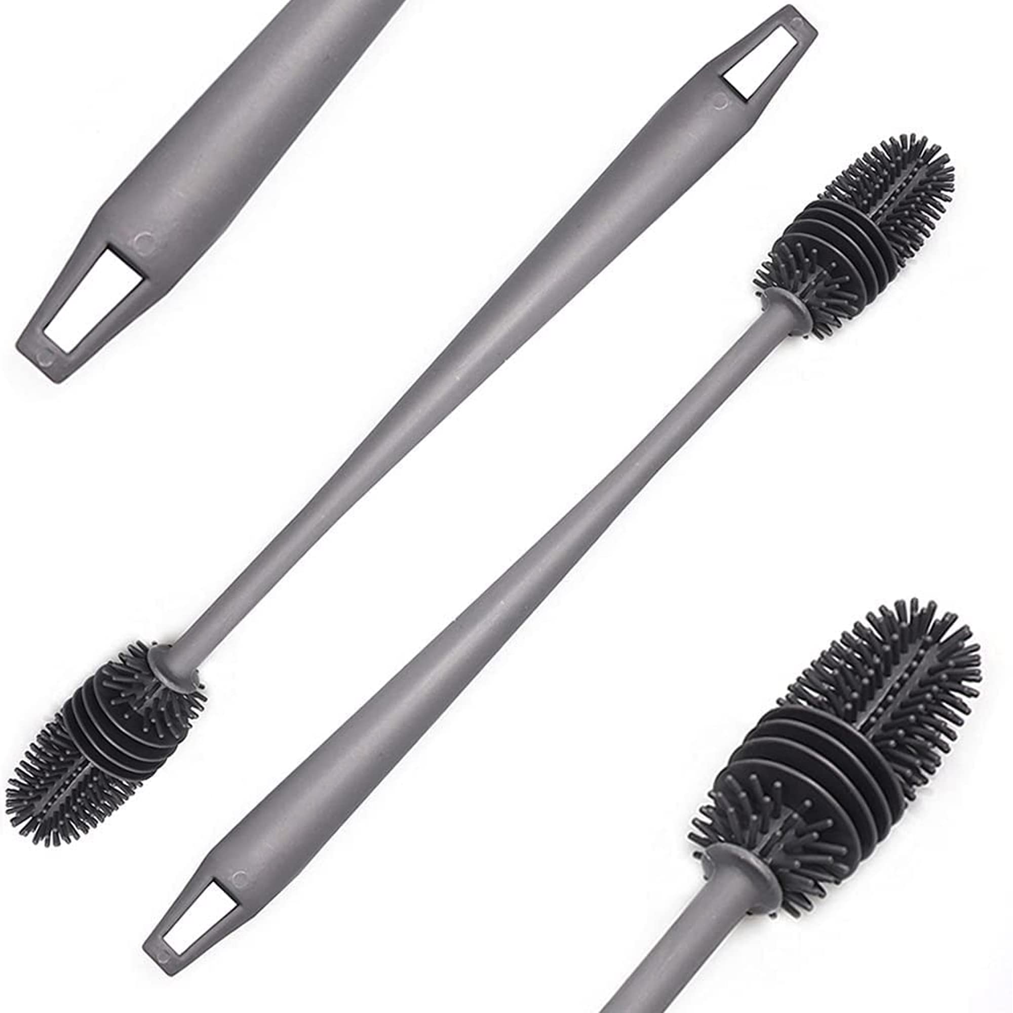 Rezdax 2 Pack Silicone Bottle Brush, Bottle Cleaning Brush with 13" Long Handle Water Bottles Cleaner, Cleaner Brush for Hydro Flask,Glassware,Vacuum Sports Bottle Vases,Water Bottle Cleaner Brushes (B09XMHNRTJ) Amazon Price History, Amazon Price Tracker
