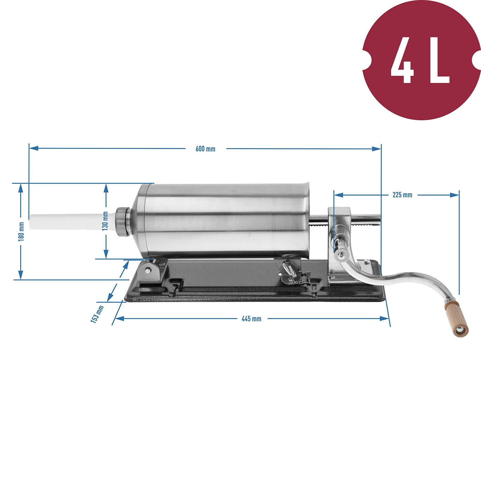 BROWIN® Manuell Wurstfüller aus Edelstahl 311004 4 kg – Bild 3