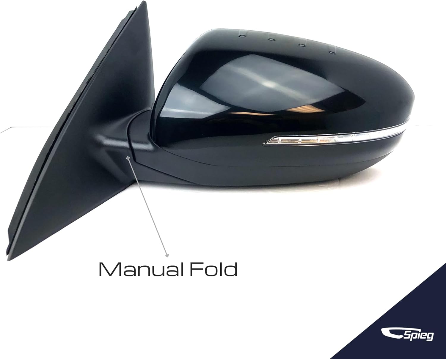 Spieg Driver Side Mirror for 2014-2015 Kia Optima Power Adjustment Heated Glass Manual Fold Turn Signal Light Black 6 Pins Left KI1320175