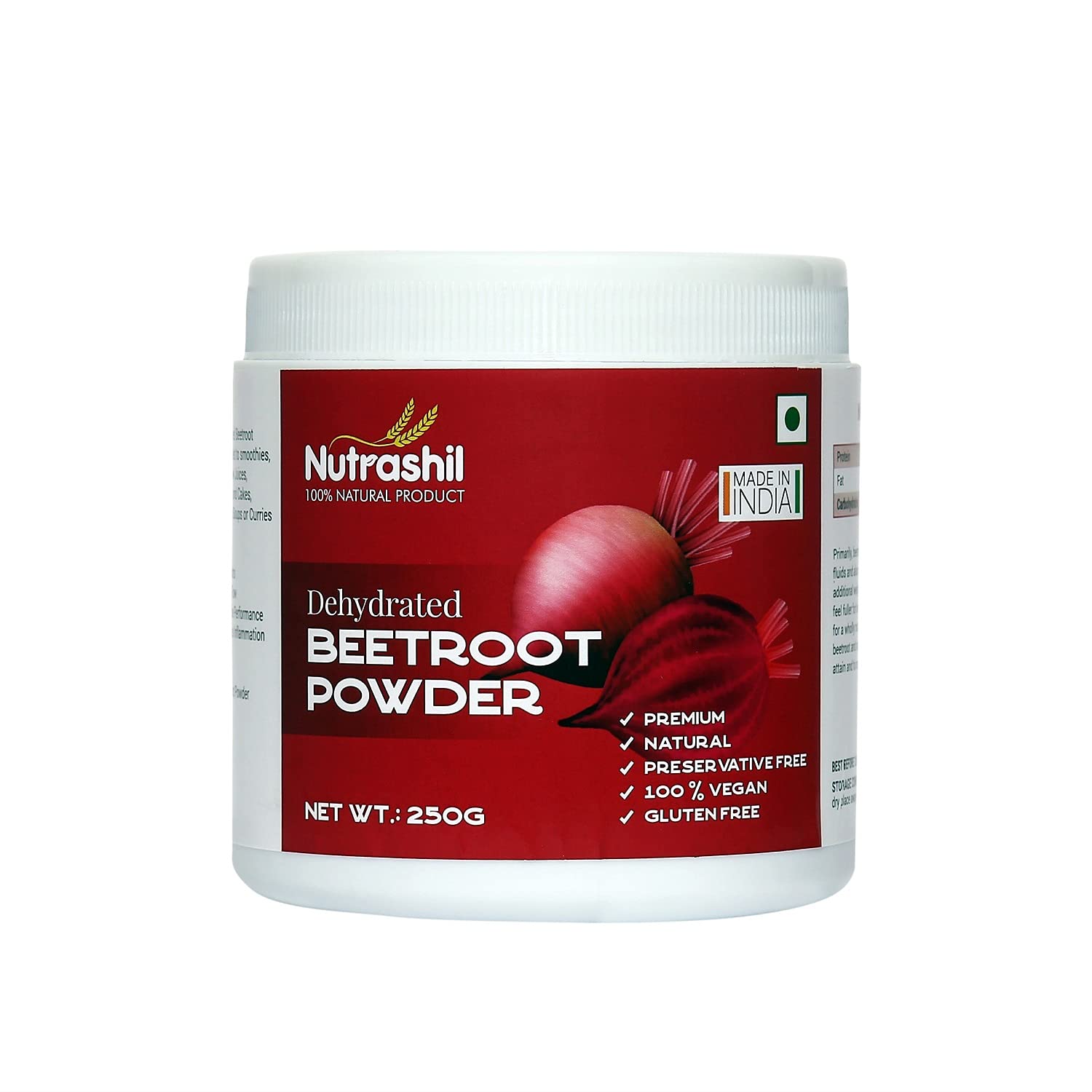 Nutrashil Dehydrated Beetroot Powder 250 Gms for Face & Hair | Nitric Oxide Booster | Beet Root Powder for Healthy Heart | Beets Powder Supplement & Pre Workout Supplement (B08YWQ1R4H) Amazon Price History, Amazon Price Tracker