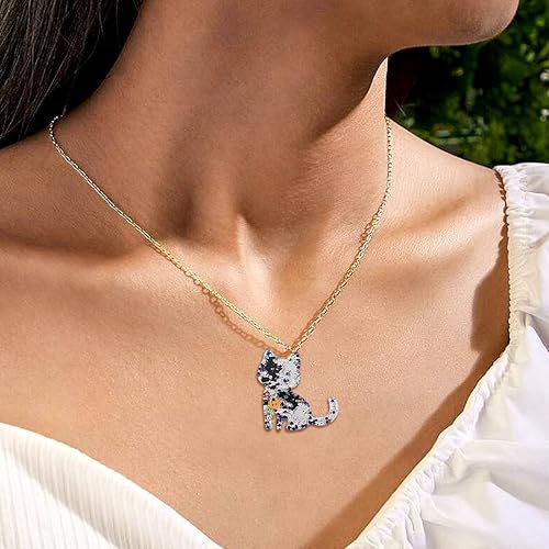 Miniatura 6 de Voyyphixa 5 moldes de resina para gatos, esqueletos de gato, moldes de silicona para aretes de resina epoxi con agujero, molde de fundición de