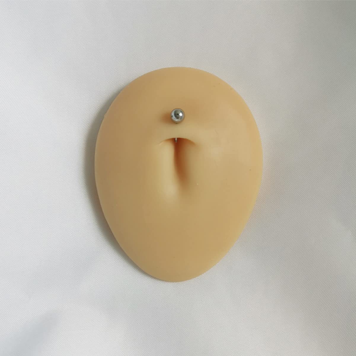 Baluue 2 Stücke Piercing Gummi Menschliche Teil Display Praxis für Lehre Taste Künstliche Silikon Flexible Nabel Akupunktur Körpermodell Simulation Praktische Display Verwenden