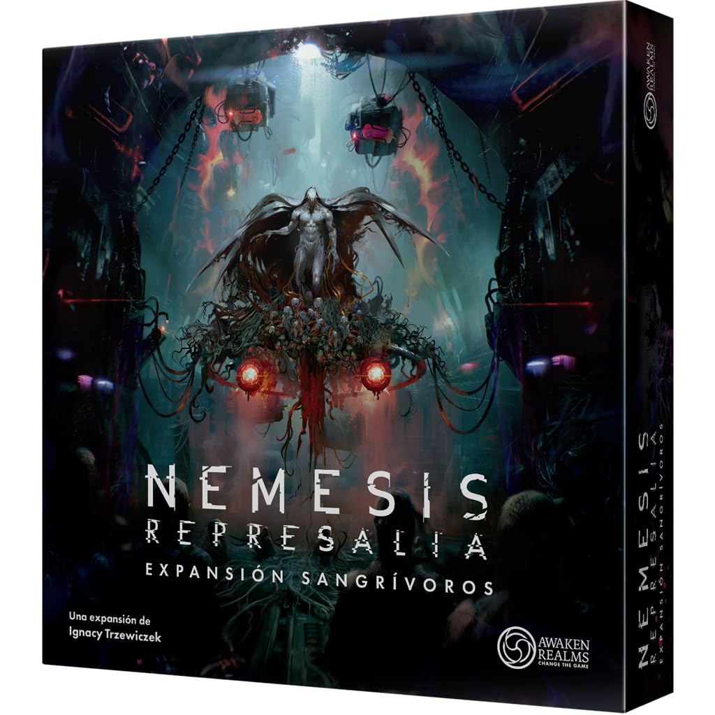 Awaken Realms Nemesis: Represalia Sangrívoros, Expansión con 45 Miniaturas de Intrusos Psíquicos, Control Mental y Nuevas Mecánicas, A Partir de 14 Años, De 1 a 5 Jugadores, 120 Minutos, Español