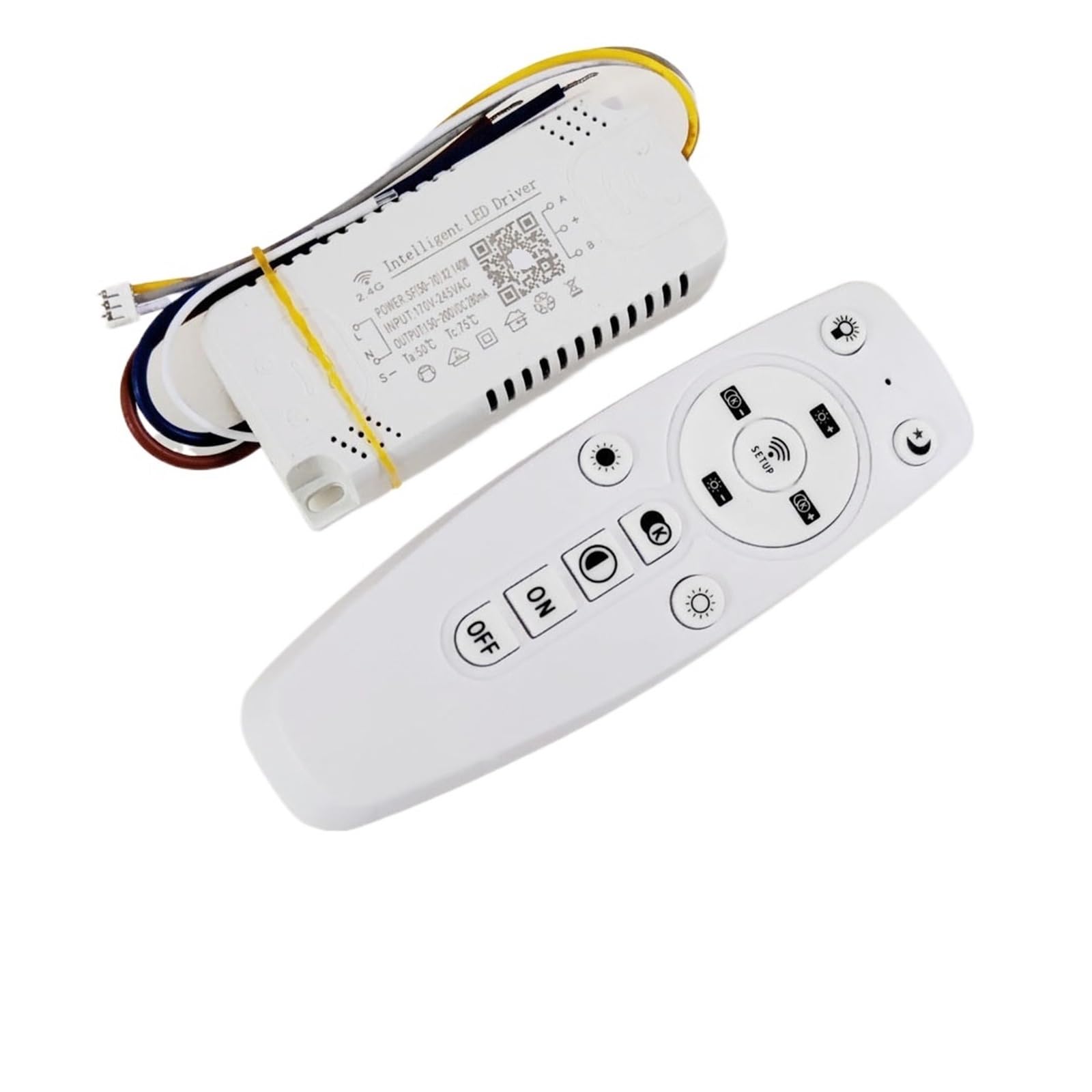 ZXAOMMBEA APP Controlled LED Driver 2.4G Remote Smart Transformer 12-24W 40W 80W 120W 360W for dimmable Color Changing Chandelier((50-70W) X2 140W)