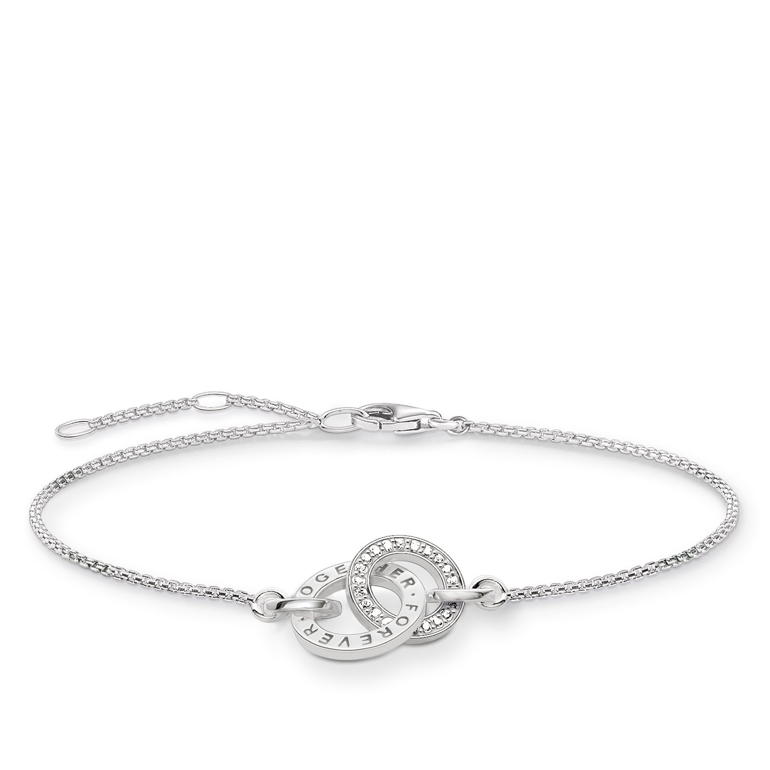 Thomas Sabo Sterling Silver Logo Double Ring Bracelet