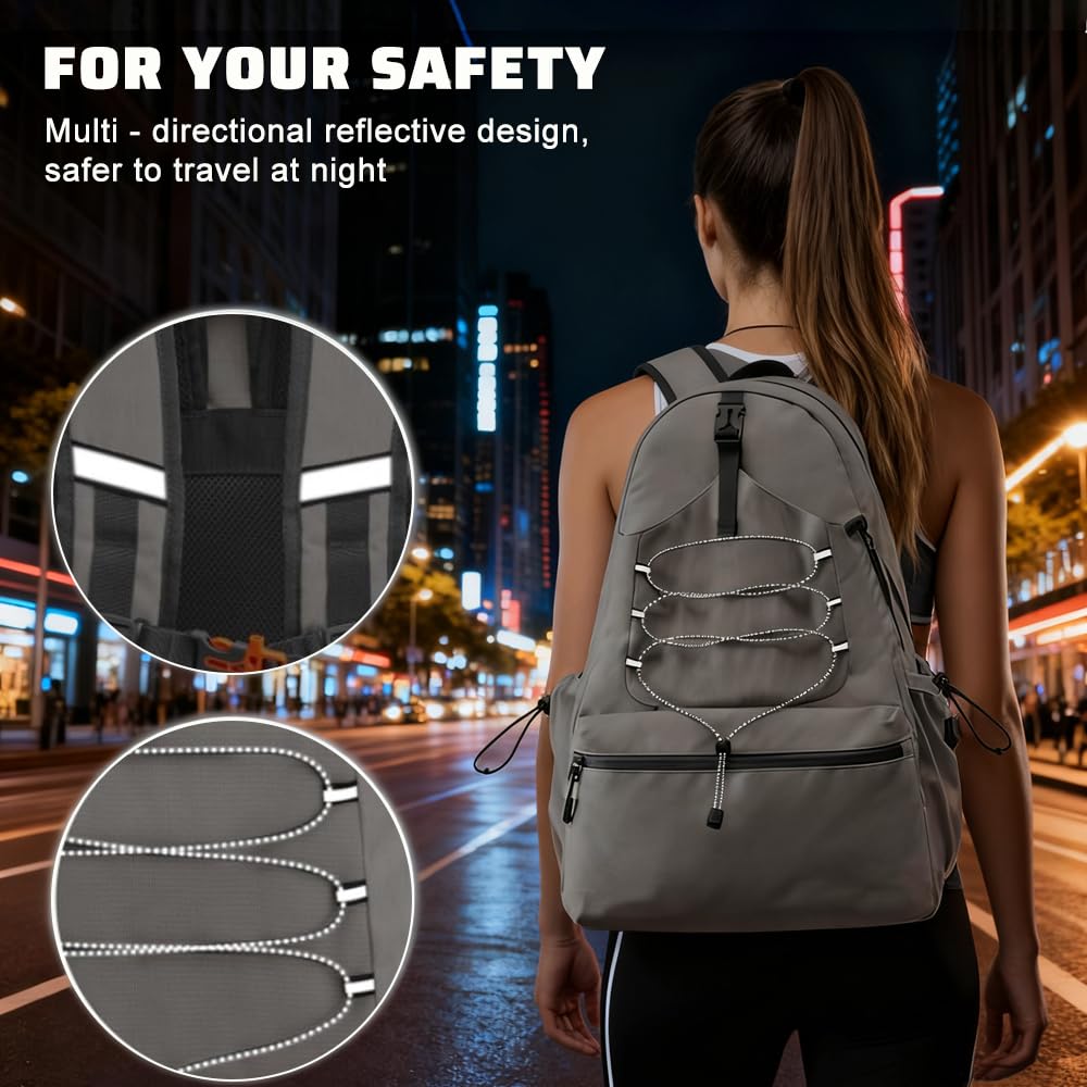 Bolsa de Tenis Impermeable con Zapatillero para 2 Raquetas Pickleball Padel Squash Bádminton