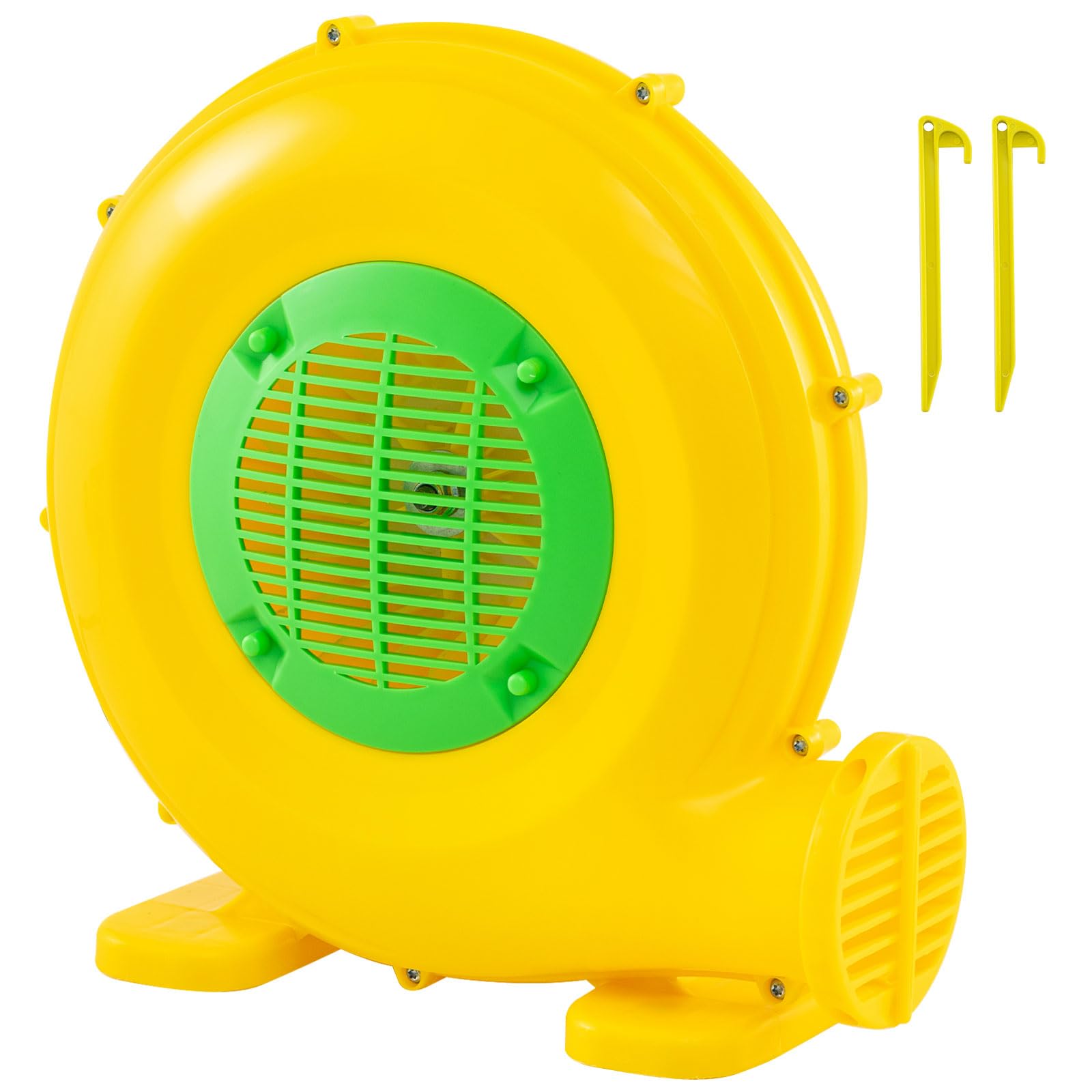 COSTWAY Ventilatore di Aria del Castello Gonfiabile, Soffiatore per Giochi Gonfiabili con Cavo di Alimentazione, Picchetti da Terreno, per Castello Gonfiabile, Scivolo Acquatico 450W