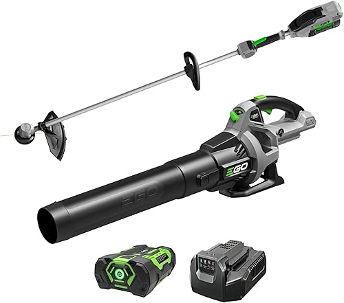 EGO Power+ ST1502LB - Cortadora de césped de cuerda inalámbrica de 15 pulgadas y soplador de 530 CFM con batería de 2.5 Ah y cargador incluidos,