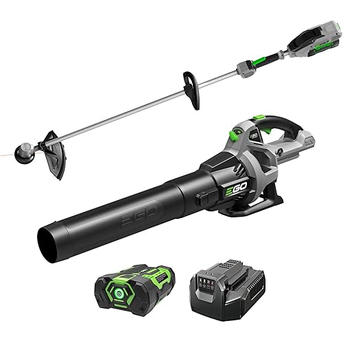 EGO POWER+ Combo, Cordless Trimmer and Blower, 15" Trimmer for Weeds and Grass with Rapid Reload and Cordless Electric 530 CFM Blower, Includes 56V 2.5Ah Battery and Charger - ST1502LB