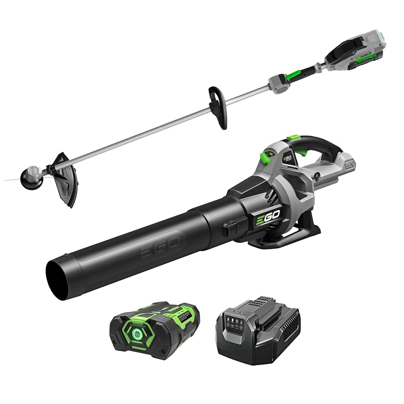 EGO Power+ 56-Volt 15" String Trimmer & 530 CFM Blower Combo Kit with 2.5Ah Battery and 210W Standard Charger, ST1502LB 530CFM Combo kit w/ 2.5Ah battery