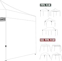 Vista 5 de COOSHADE Instant Canopy SunWall - Toldo de pared lateral de 10 x 10 pies para tienda de campaña desplegable, paquete de 1 pared lateral, color azul