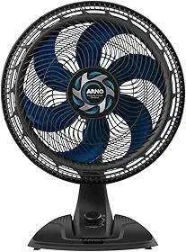 Ventilador de Mesa Arno Xtreme Force Breeze 40cm VB40, 126W, 6 Pás, 3 Velocidades, Oscilação 80º, Power Zone, Modo Sono Tranquilo, Grade Chevron Zone, 110V