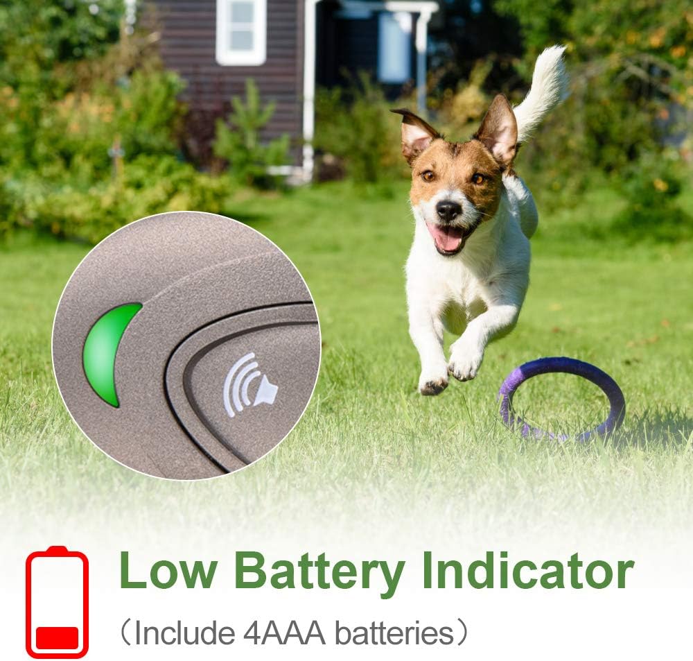 Modus Ultrasonic Bark Control Device - Anti Barking Device Dog Training Aid 2 in 1 Control Range of 16.4 Ft W/Anti-Static Wrist Strap LED Indicate 100% Safe Walk a Dog Outdoor