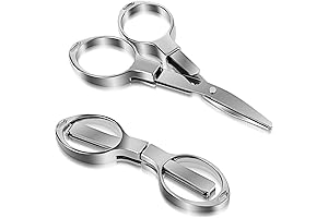 2Pcs Stainless Steel Folding Scissors: Travel-Friendly Mini Scissors for Sewing and Paper Cutting