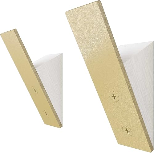 Percha de pared dorada para sombrero, gancho para toallas de baño de latón, juego de 2 ganchos, accesorios decorativos para baño