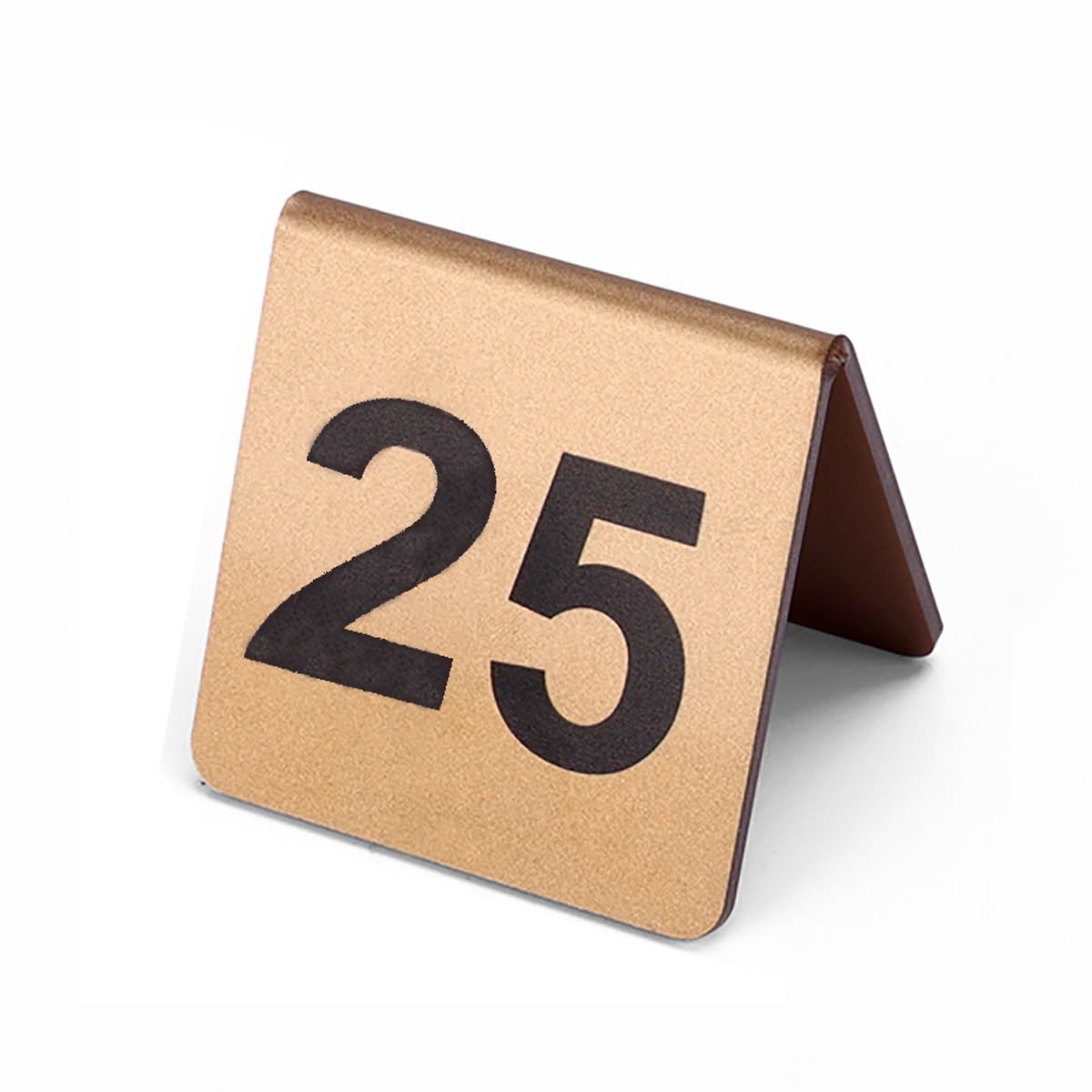 GTHTUHFD Table Numbers 1-10 Restaurant,Acrylic Gold Tent Style Table Numbers 1-10/25/50 Restaurant Number Plate Reserved Seating Plate, Wbirthday Marriage Party Supplies,Gold-1 to 25
