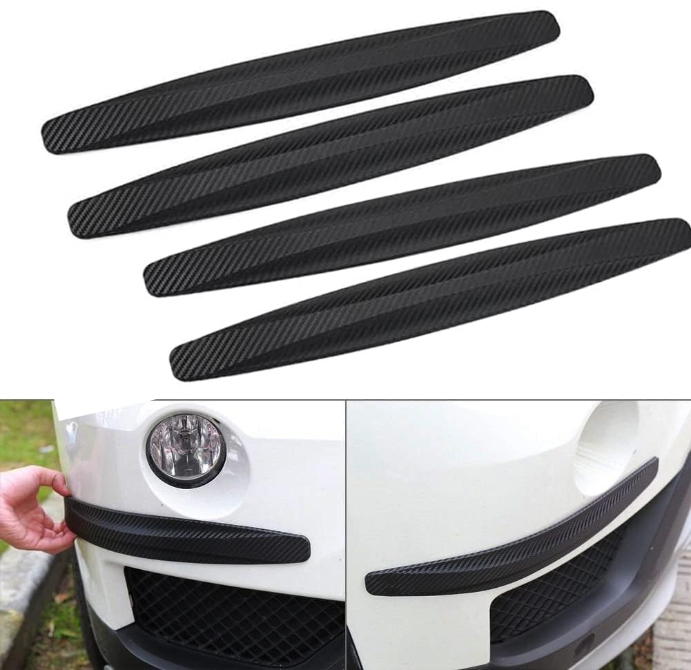 QIZUN 4PCS Car Front Rear Bumper Protector for AUDI A5 F5 Sportback (2016-), Anti-Collision Anti-Scratch Rubber Strips,flexible Weather-resistant Durable,Black