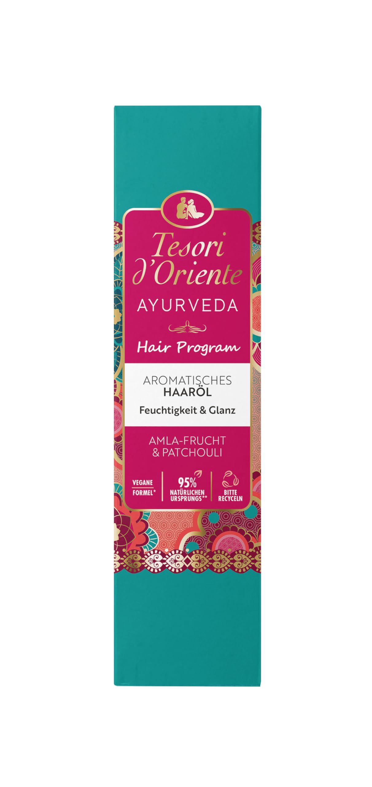 Tesori d'Oriente Hair Program olejek do włosów 'Ayurveda', 50 ml, aromatyczny olejek z owocami amla i paczula, nawilżający i błyszczący, do suchych włosów, rytuał wellness dla ciała i zmysłów