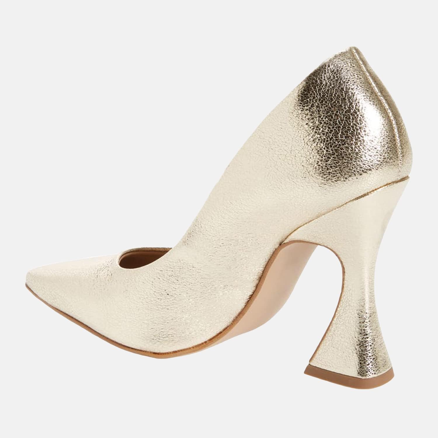 Women's Pointed Toe High Heel Pumps Closed Toe Flared Heel Slip-On Party Wedding Office Dress Shoes - Image 7