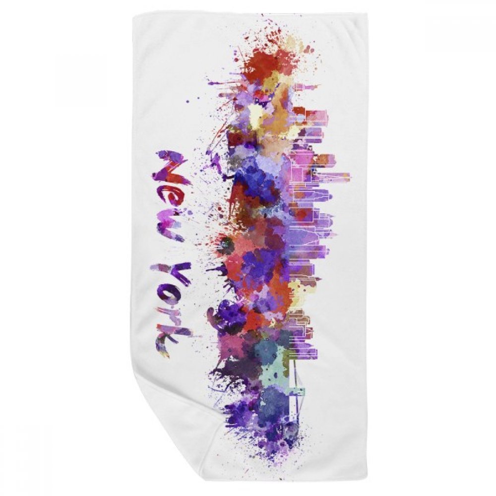 Serviette de bain New York City aquarelle pour le sport et vos voyages