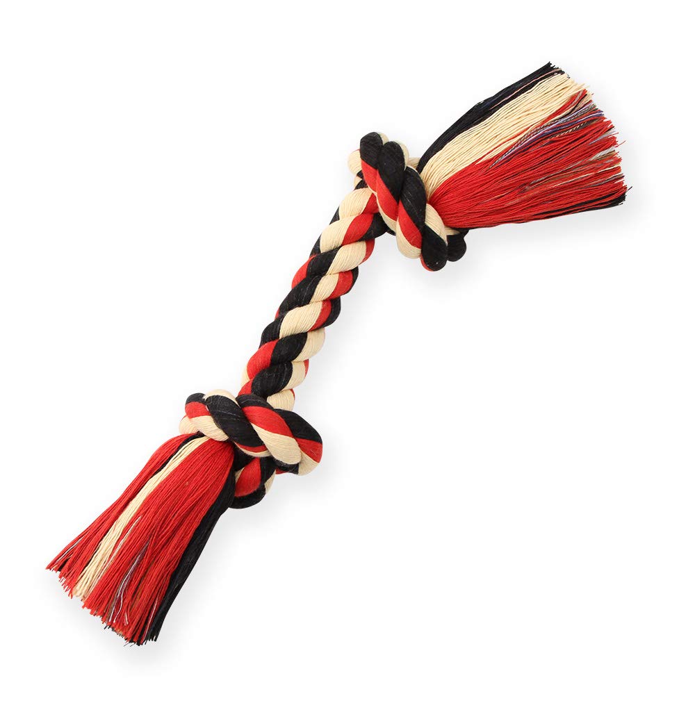 Mammoth Pet Products Flossy Chews Cottonblend Color Rope Bone, Medium, 12-Inch โ image 1
