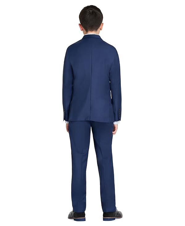 Calvin Klein Boys' Solid Blazer Jacket, Infinite Blue, 12 by Calvin Klein - Image 4