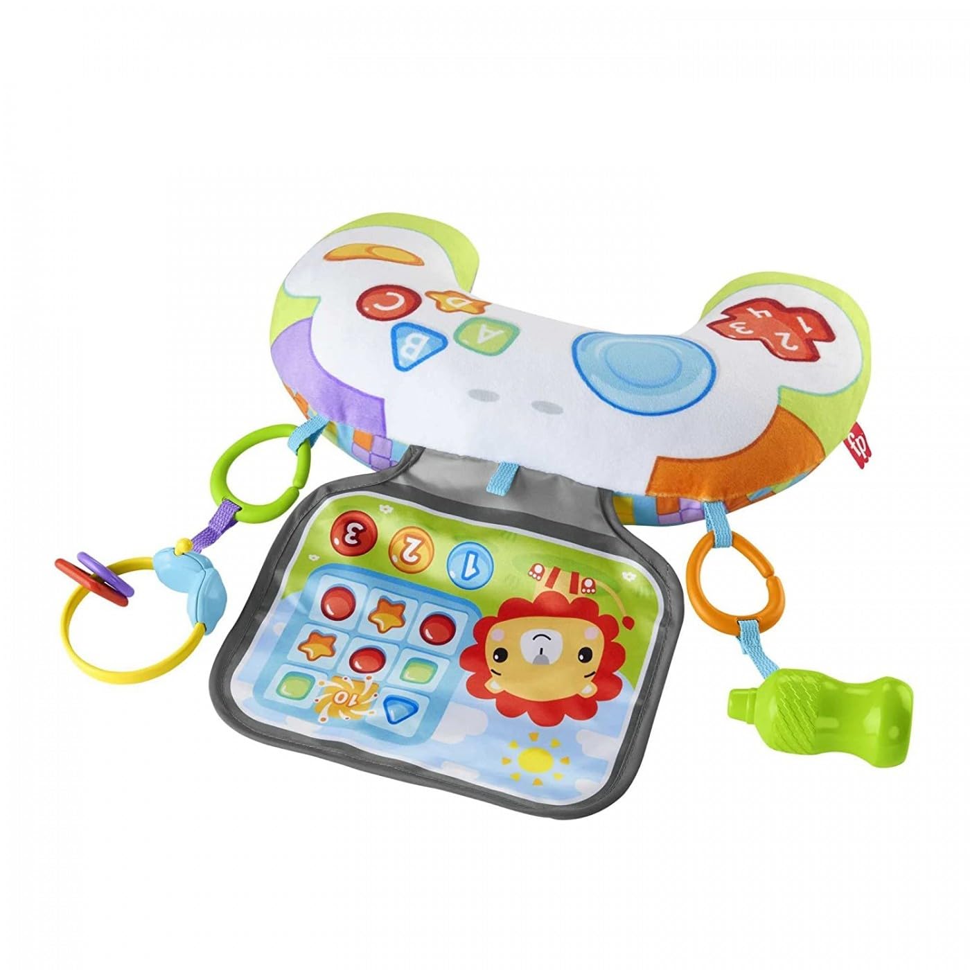 Fisher-Price - Cuscino Baby Gamer Giocattolo sensoriale per Giocare distesi sul pancino, Giocattolo per Bambini 0+ Mesi, HGB89