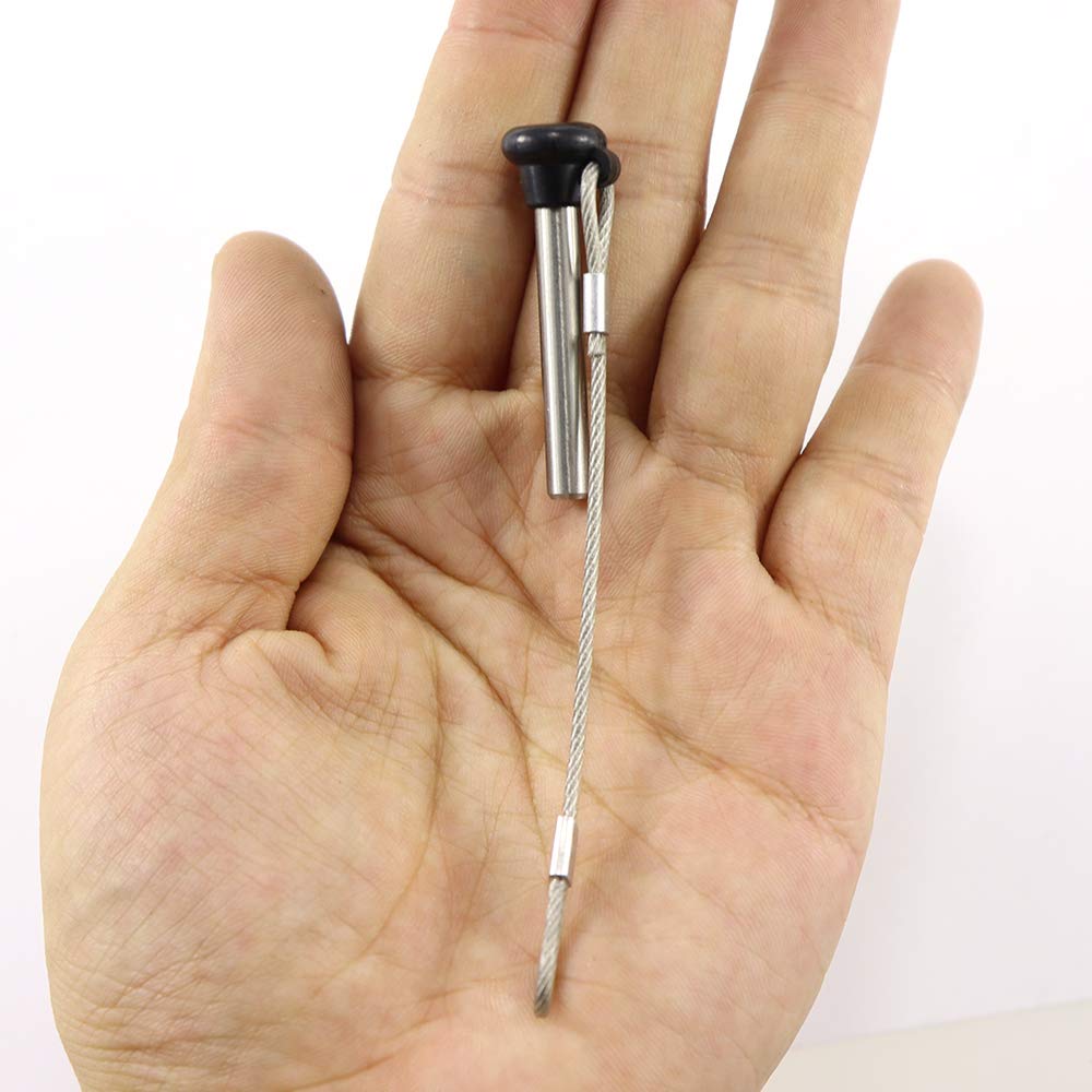 6PIECES of Stainless Bimini top 3/16" Pull pins, Usable Length 1"(25mm), Total Length 1-1/2"(39mm) Marine Hardware