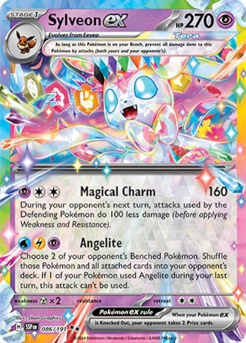 Pokemon - Sylveon ex 086/191 - Surging Sparks - Terra Double Rare - Foil Single Card
