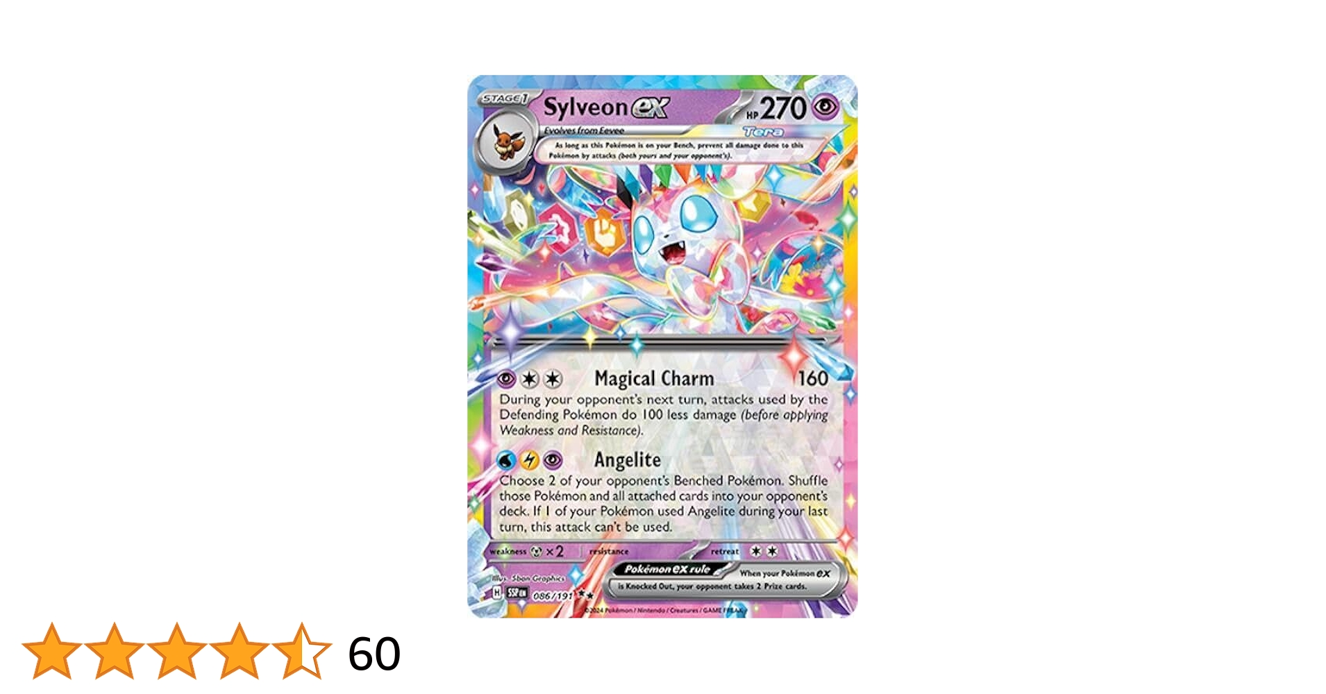 Amazon.com: Pokemon - Sylveon ex 086/191 - Surging Sparks