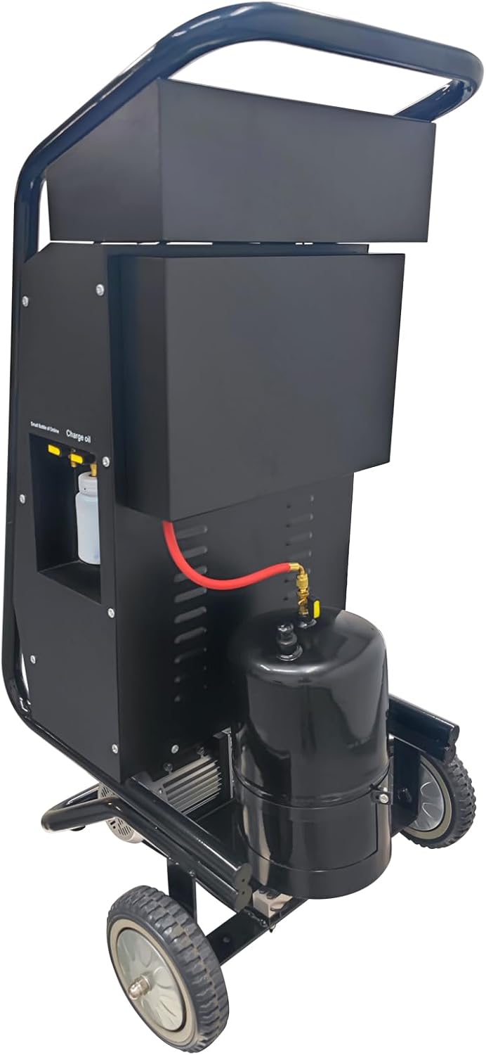Air Conditioning Refrigerant Recharging Machine Vacuum Processing A/C Refrigerant Recovery Machine Suitable for Recovery of R134A Refrigerant 110V