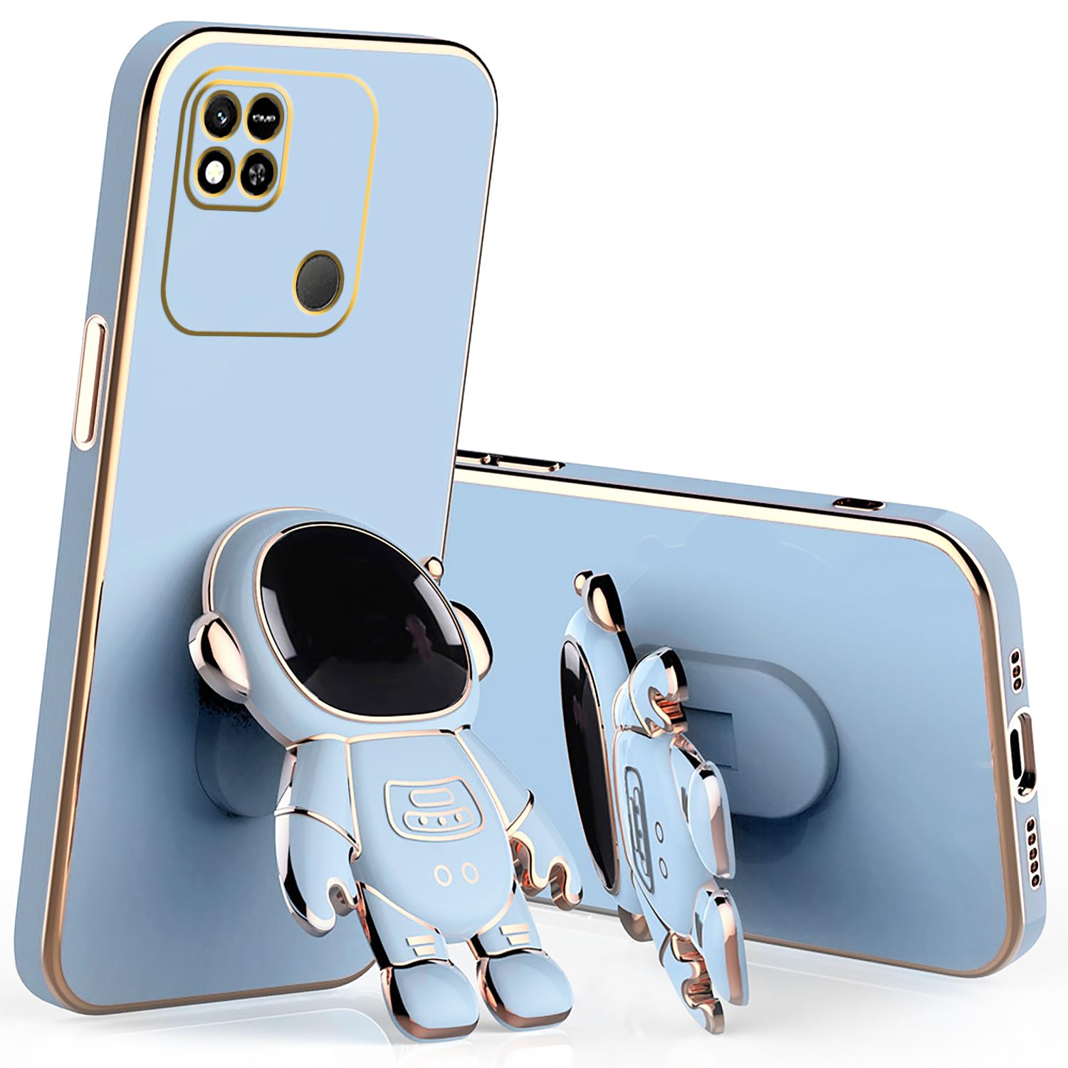BaiBaiDY Cover per Xiaomi Redmi 10A, Antigraffio, Sottile Paraurti Antiurto TPU Protezione Flessibile, Custodia Cover per Xiaomi Redmi 10A.(Blu