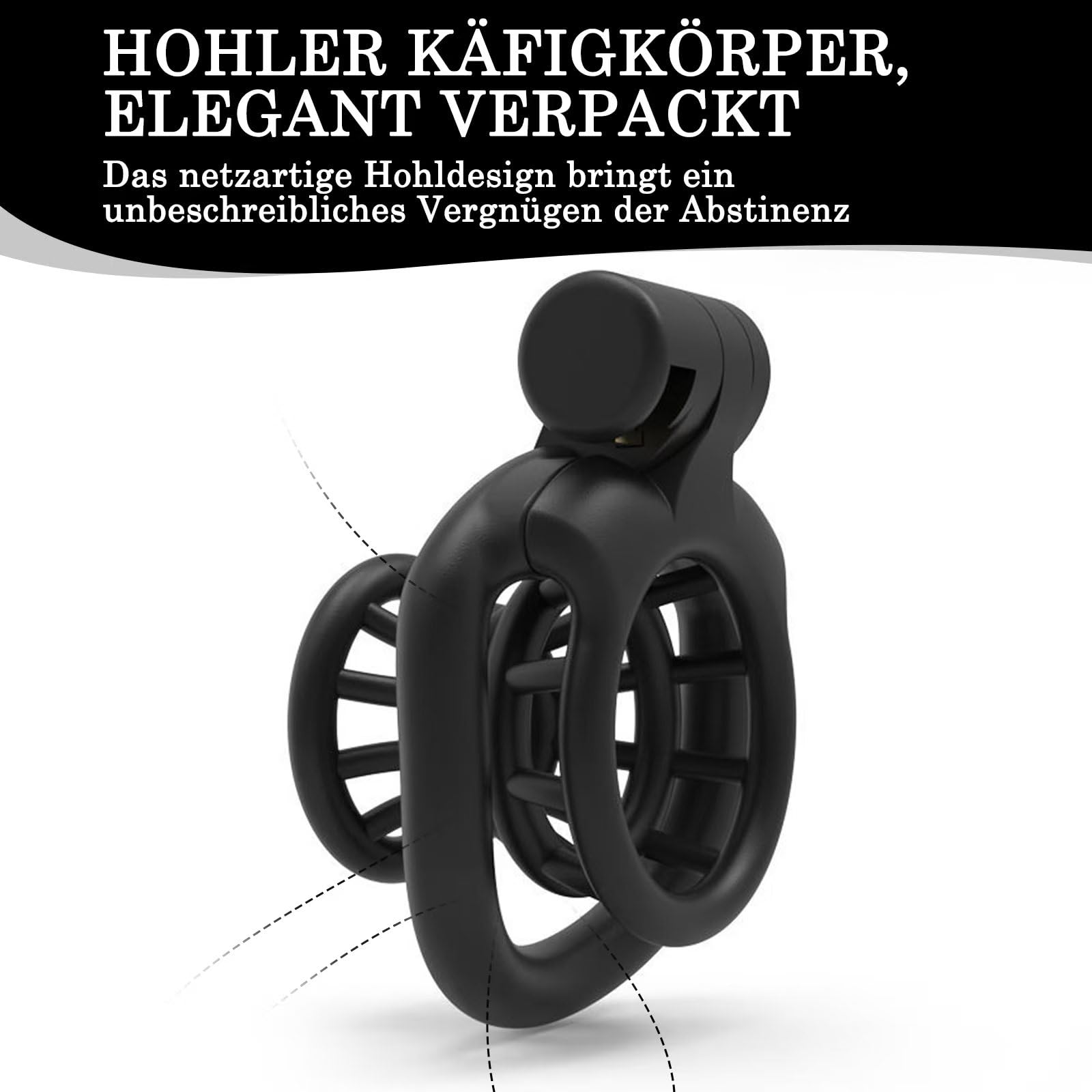 BDSMYEE Chastity cage per sissy, Piccola gabbia di castità traspirante, Gabbie per Pene SM bondage slave sex toys, male chastity gabbietta di castità per uomo (B)