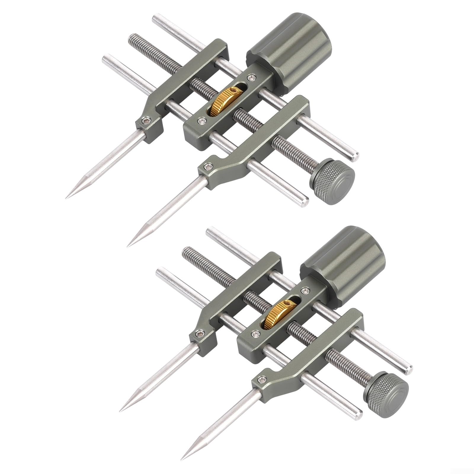 Herramienta de tornillo de banco de lente de cámara Llave inglesa ajustable de acero inoxidable para extracción de anillo de filtro 10-100 mm (2 piezas)