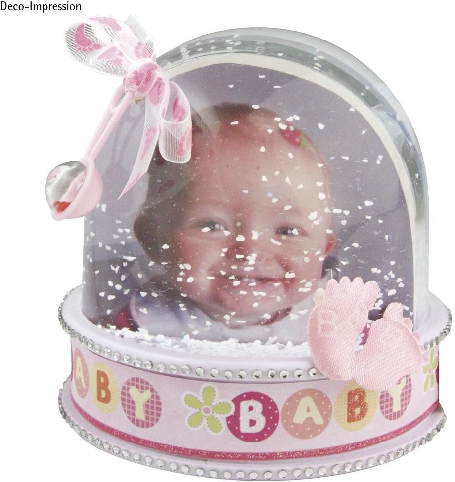 RAYHER 5615600 Snow Globe, Photo Size 70 x 63 mm Diameter 90 mm. Height: 95 mm