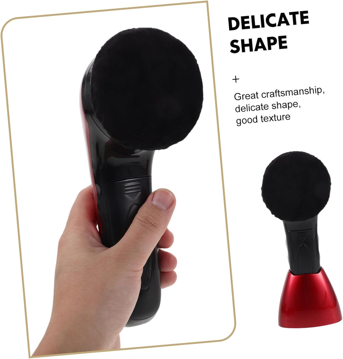 Electric Shoe Polisher with Interchangeable Brush Heads